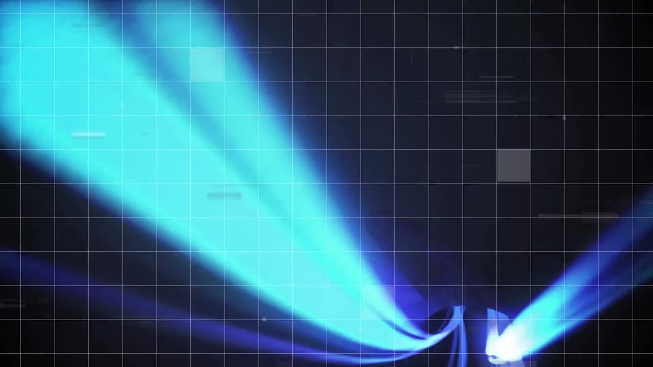 moviéndose a través de un túnel guiado por haces de luz