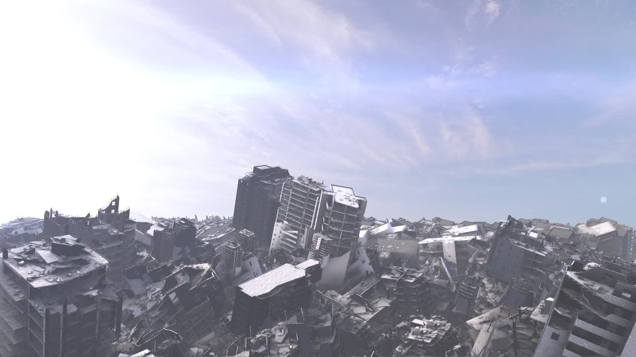 파괴된 도시 풍경