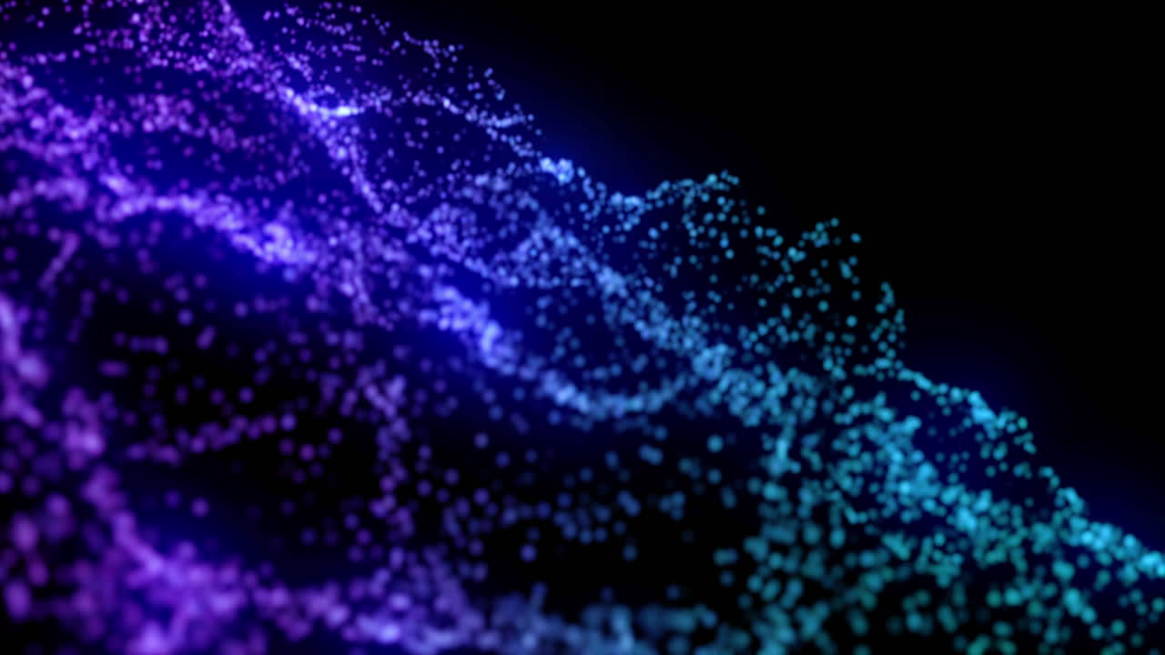 Abstract Glowing Particles Background
