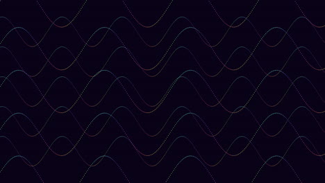 neon rainbow futuristic waves pattern on dark space