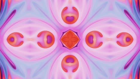 caleidoscopio líquido simétrico abstracto en animación en bucle