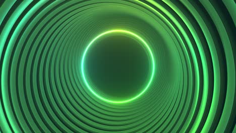 túnel de neón verde abstracto