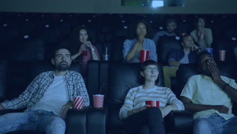 moviegoers enjoying a movie at the cinema