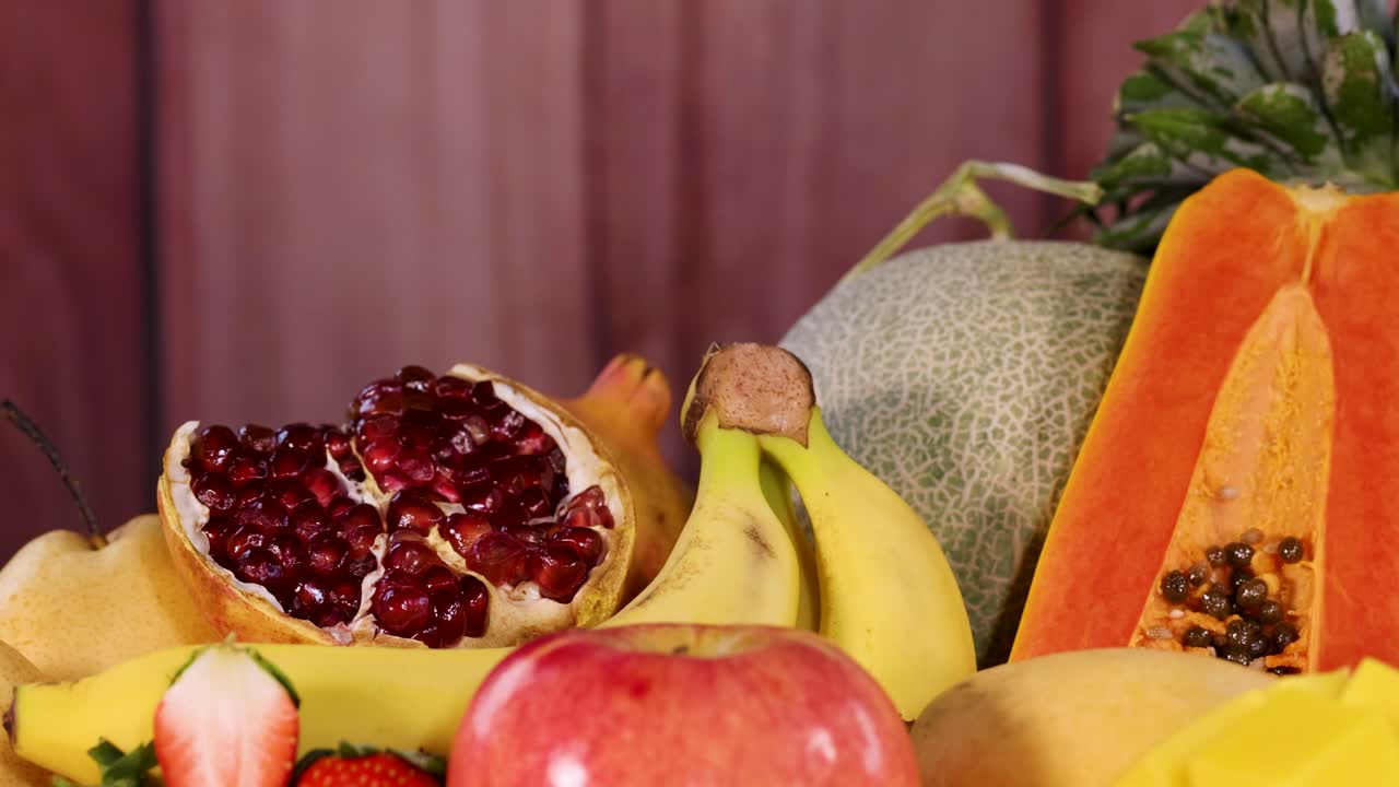 다양한 신선 한 과일 의 활기찬 종류