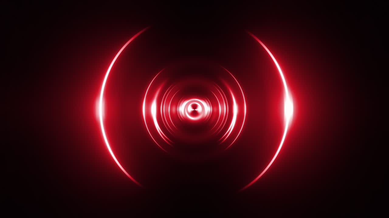Red Glowing Circular Tunnel