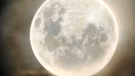 Super-Vollmond-4k-Vergrößert,-Oberflächenschwenk-Quer