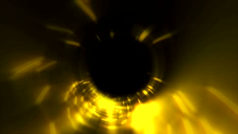 abstract swirl gold tunnel in space, computer generated background