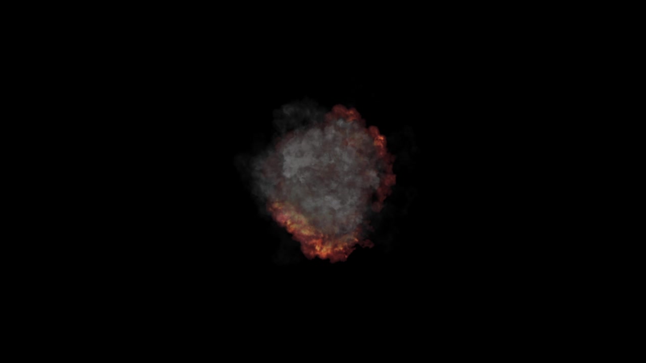 Blast wave. Explosion, particle explosion, blast wave, fire.