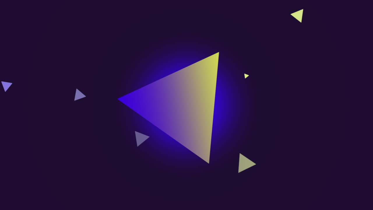 Motion geometric gradient yellow and blue triangles