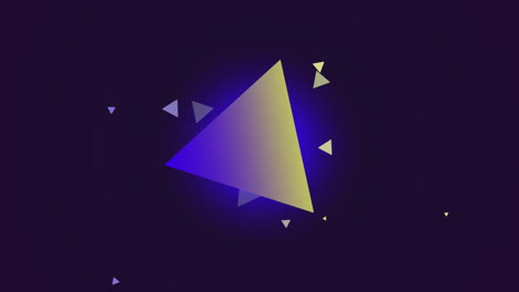 Motion-geometric-gradient-yellow-and-blue-triangles