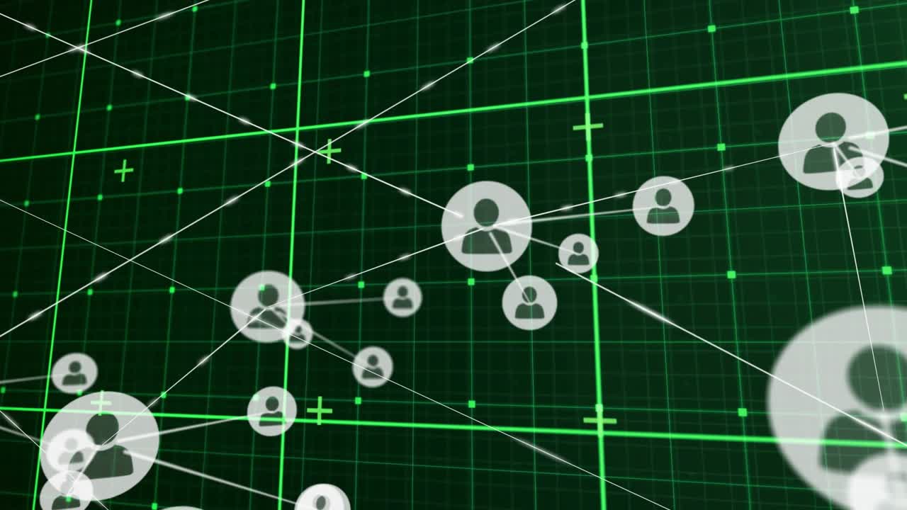 Single node appearing corner nodes spawning and linking hubs, camera zooming showing network growth