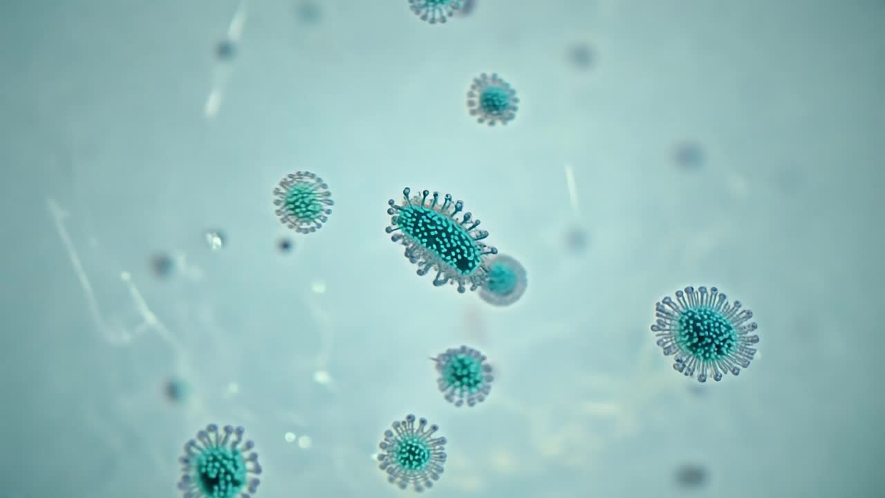 vista microscópica de los virus