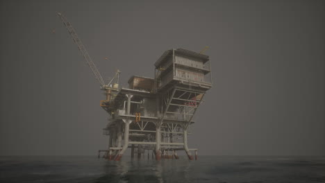 plataforma petrolera en el océano