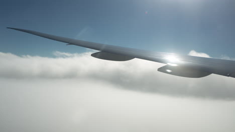 sky from a plane window