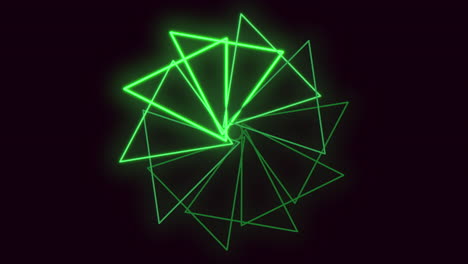 Mysterious-green-glowing-triangular-shape-with-sharp-edges