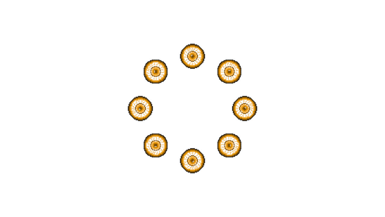 Pixel Art Halloween eye Spinning Circle Animated Overlay Transparent 30fps (8)