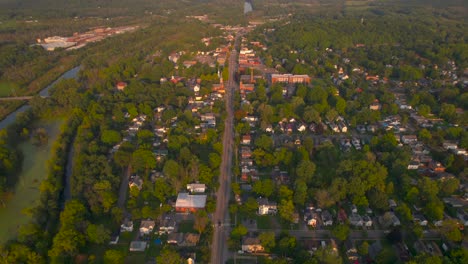 Extreme-high-angle-of-Downtown-Palmyra-in-New-York-State-USA