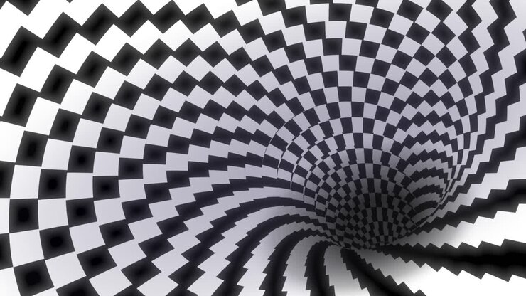 Motion Graphic of Realistic optical illusion background