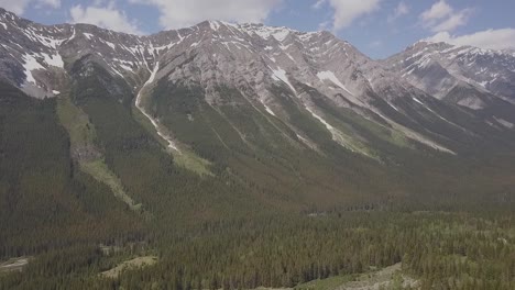 春天的一片岩石山谷