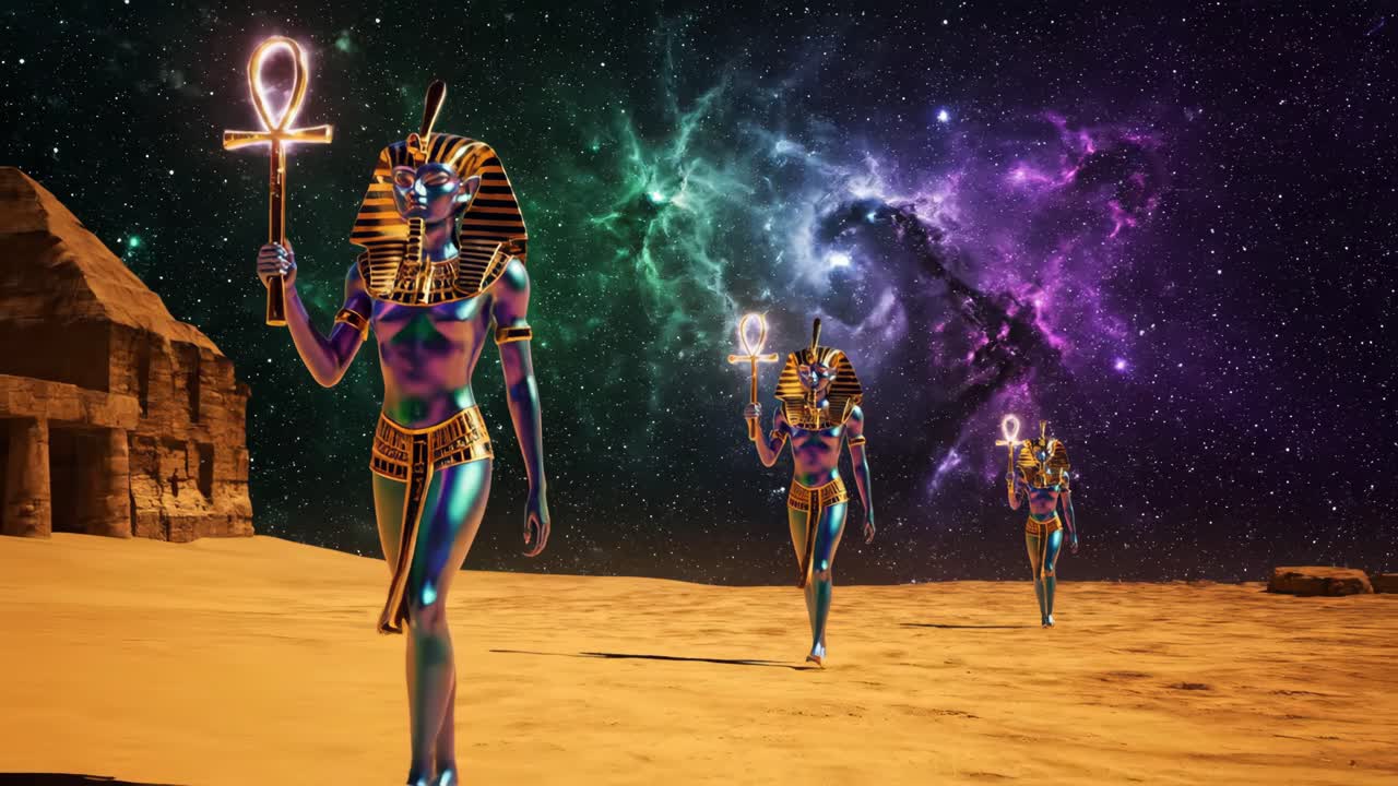 Egyptian gods in space