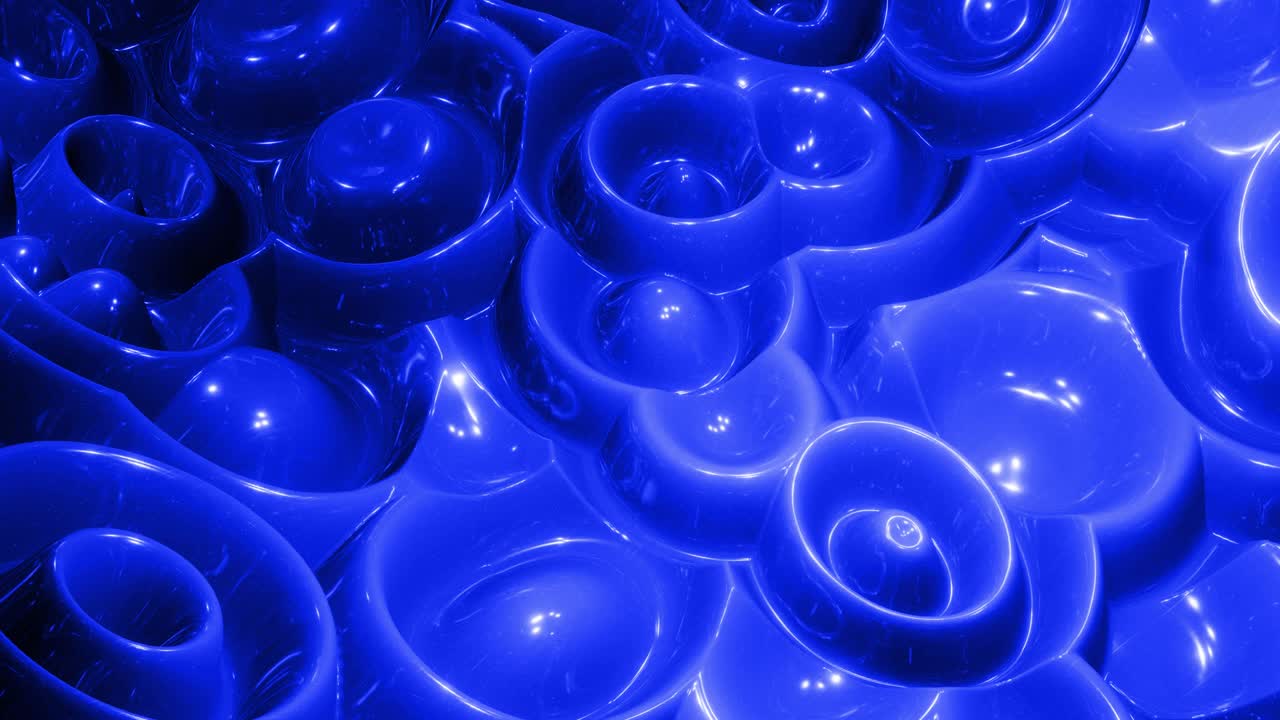 4k에서 루프 파란 액체 배경; 푸른 액체의 밝은 반이는 표면에 추상적인 파동 패턴; 부드러운 애니메이션에서 페인트 액체에 파동; 점성 3d 액체; 창의적인 배경