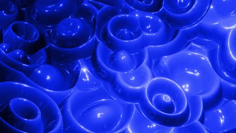 looped blue liquid background in 4k. abstract wavy pattern on bright glossy surface of blue fluid, waves on paint fluid in smooth animation. viscous 3d liquid. creative backdrop