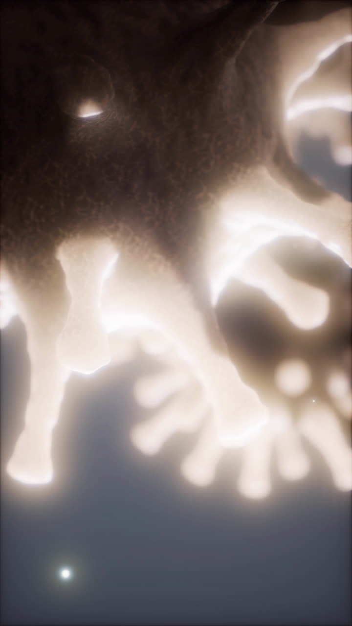 vista microscópica del coronavirus