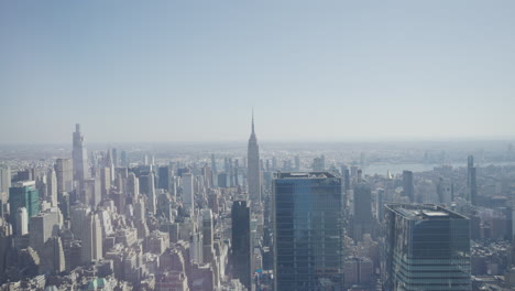 aerial view of new york city skyline