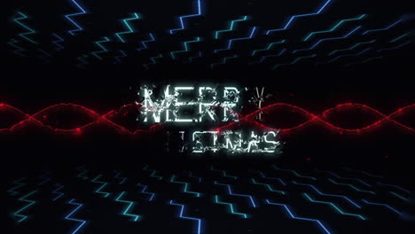 Frohe-Weihnachten-Text-Mit-Neon-Hud-Elementen-Und-Wellen-Auf-Dem-Bildschirm