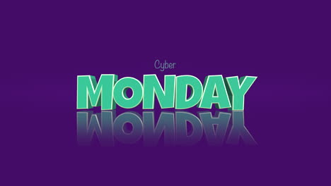 Cartoon-Cyber-Monday-Text-Auf-Sauberem-Violettem-Farbverlauf