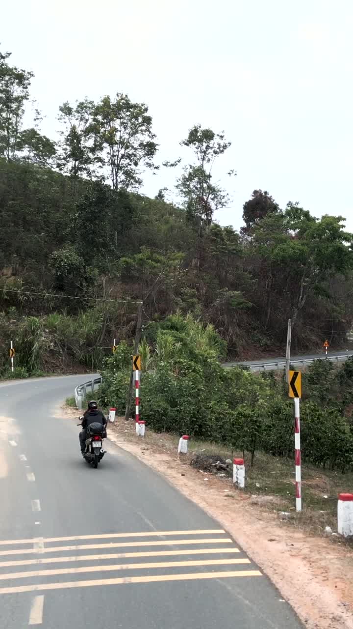A motorcycle on a winding road