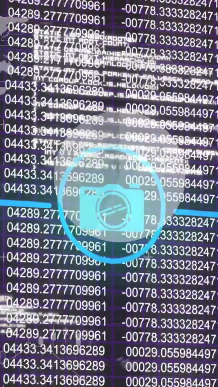 Animation of data processing over media icons
