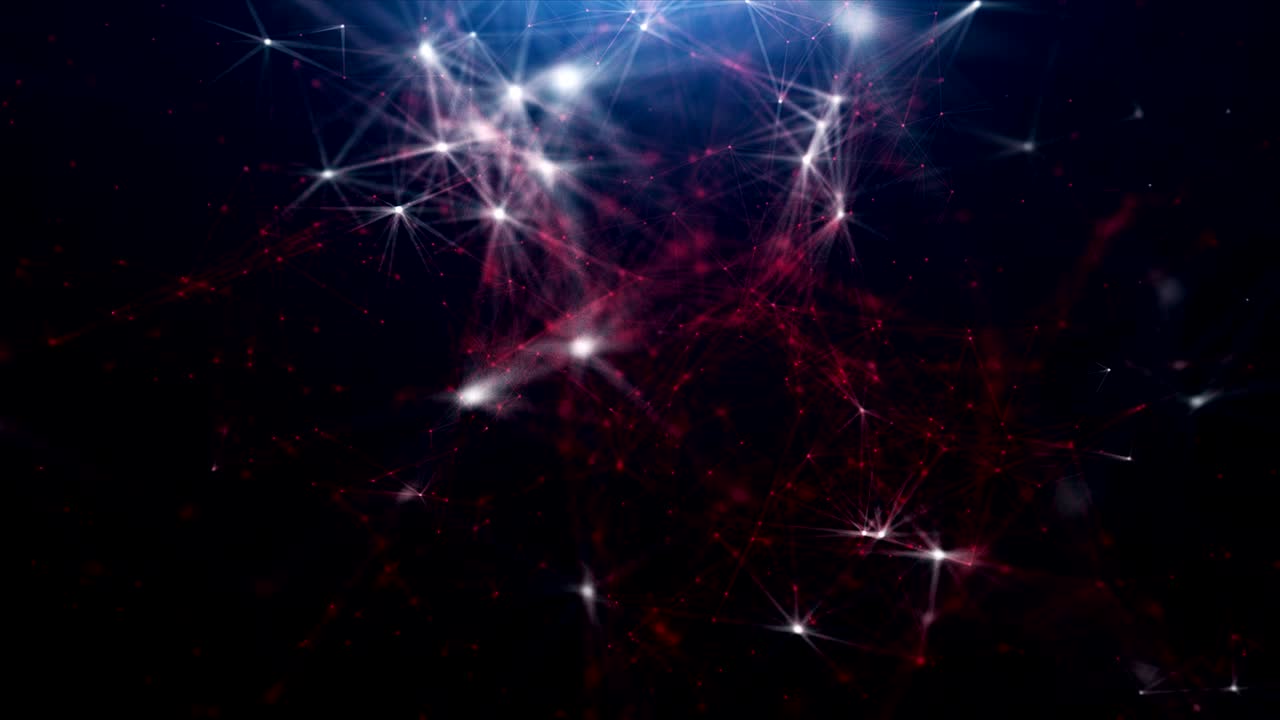 Blue-red abstract background of plexus