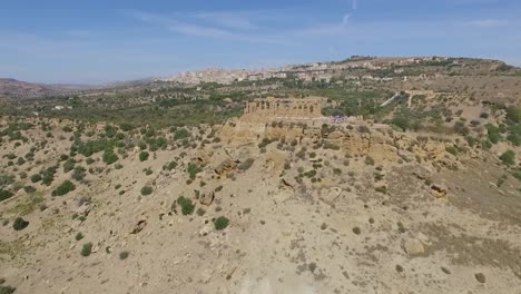 drone view of valley of the temples in agrigento