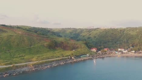 drone shot in the community