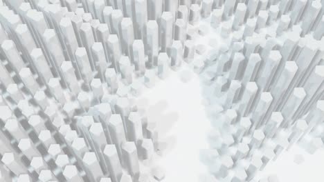 animation of white columns moving on white background