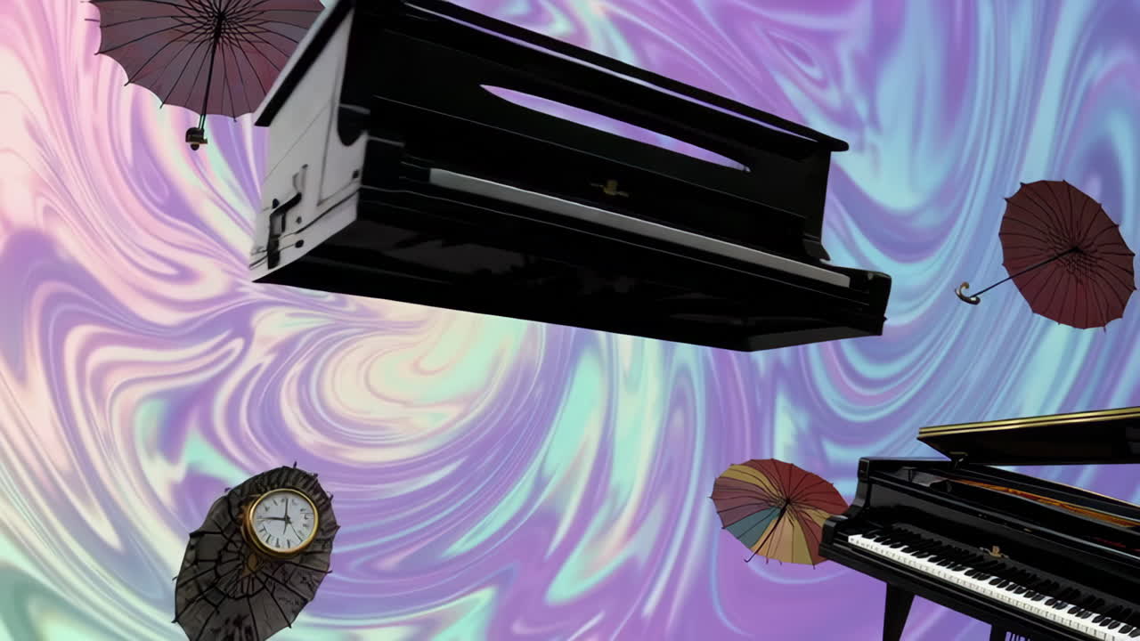 Floating Pianos and Umbrellas in a Swirling Vortex