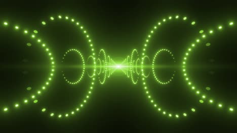 green light tunnel visual effect