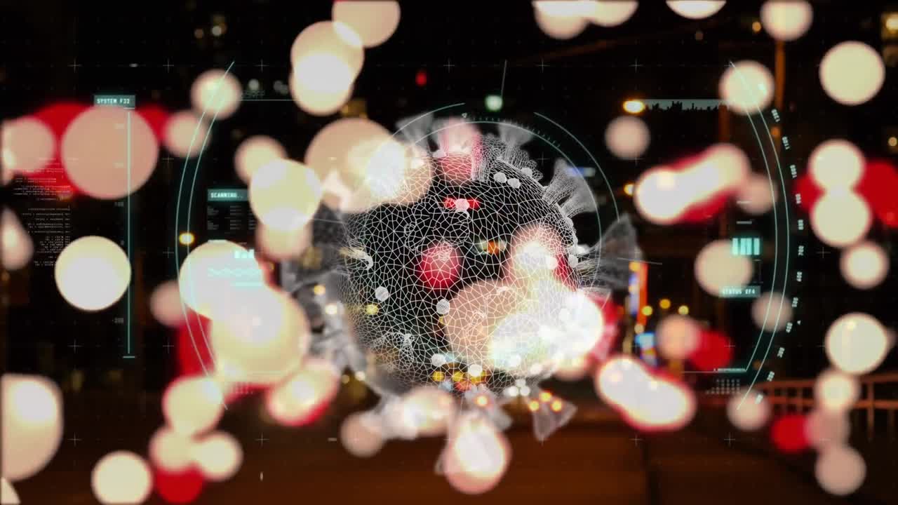 야간 도시 교통에 대한 코로나19 세포를 스캔하는 범위