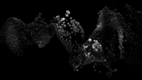 partículas abstractas que fluyen a través del marco.