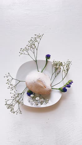 elegant floral arrangement on plate