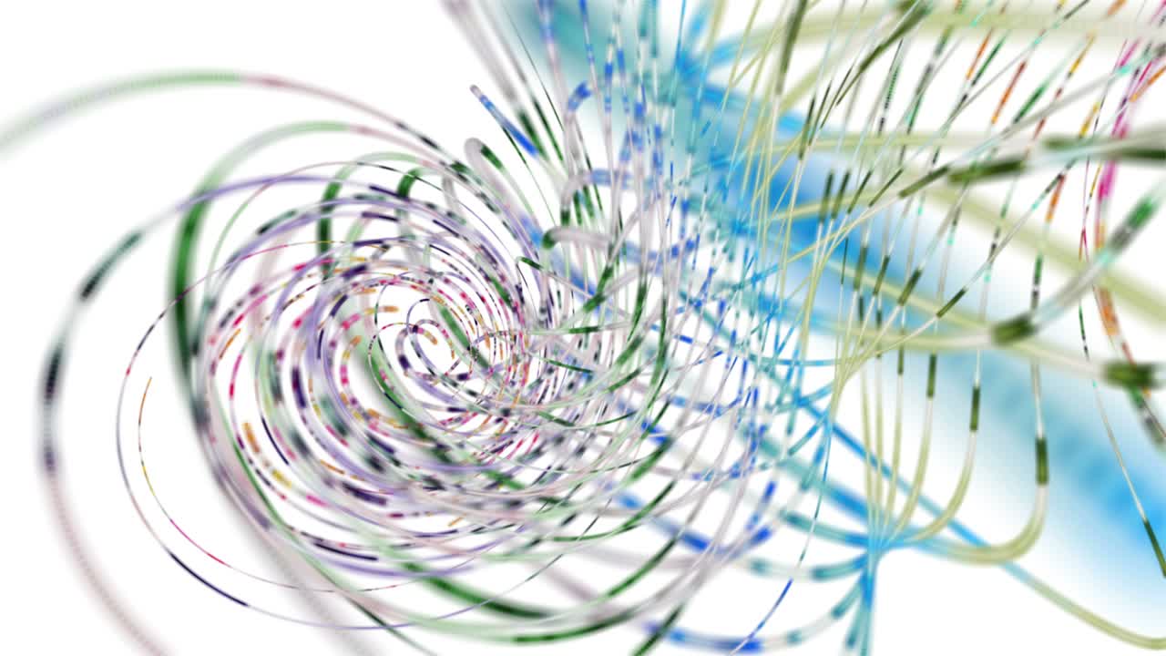 느린 동작에서 줄무 파동 객체와 환상적인 애니메이션, 4096x2304 루프 4k