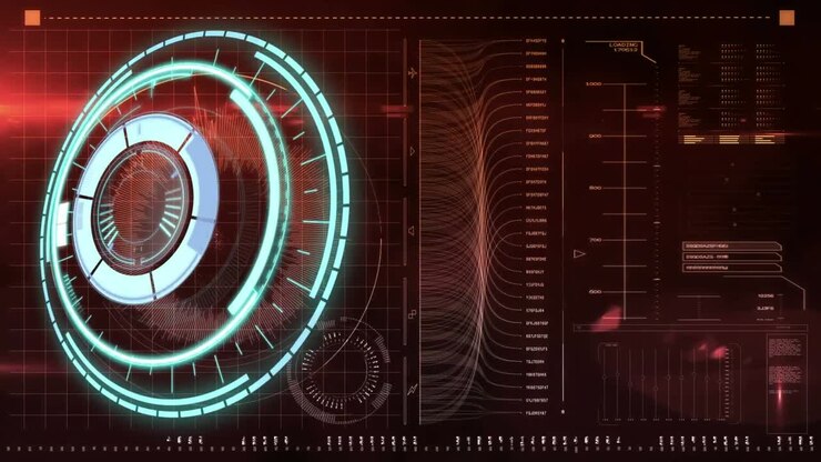 Animation of scope scanning and data processing on digital screen