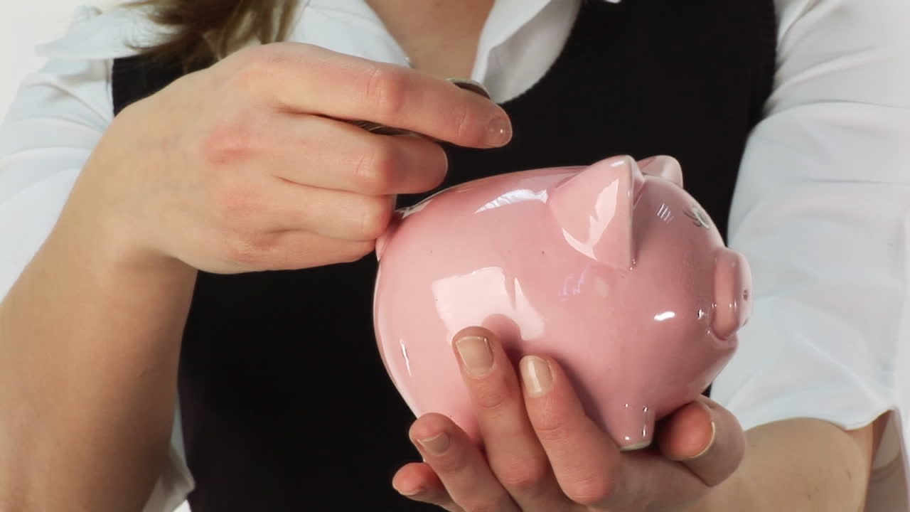 Saving Money in a Piggy Bank