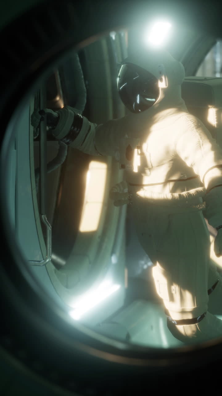 Astronaut in spaceship