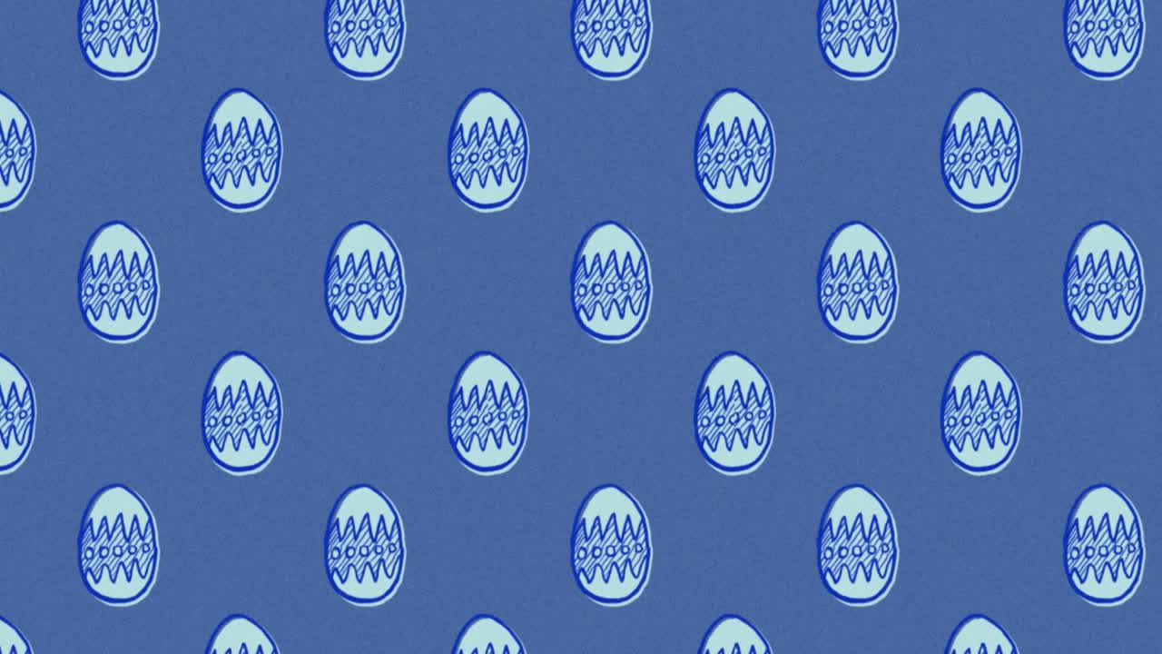 귀여운 이스터 에그 패턴 애니메이션 4k