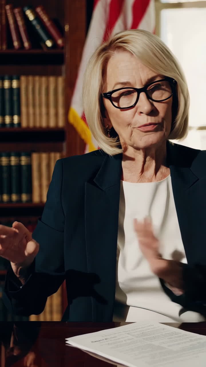 Woman in Formal Setting