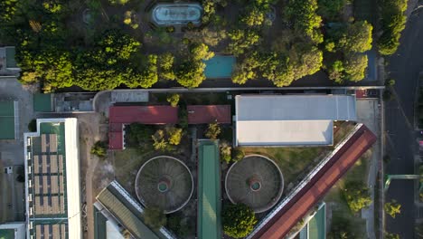 tiro de drone de la sección sur de la prisión histórica de lecumberri en la ciudad de méxico