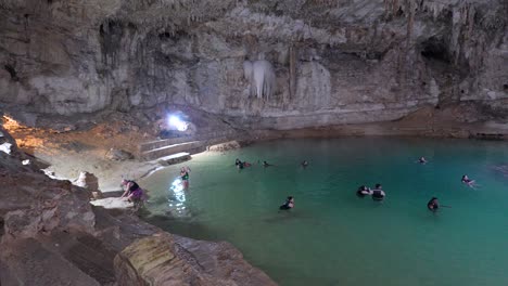 beautiful view of cenote suytun in valladolid, yucatán peninsula - mexico