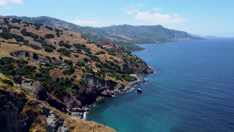 aerial view of catalina island on a sunny day